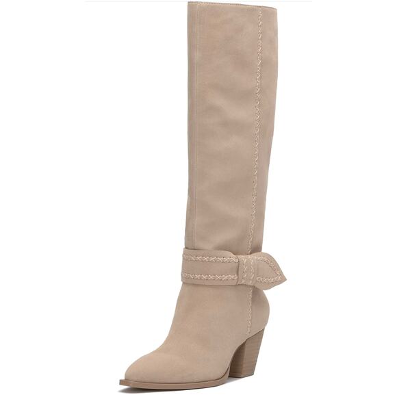 Lucky Brand Risvin Knee High Boot Smoke Grey Oil Suede size 10 - Picture 3 of 10